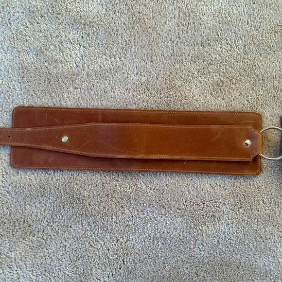 *NEW* Genuine Leather Wide Corset Belt with O Ring 28.5” to 32” Size Small - Picture 12 of 13